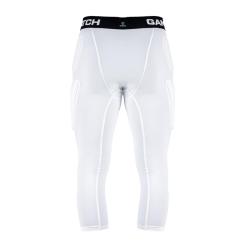 GAMEPATCH PADDED 3/4 TIGHTS WITH FULL PROTECTION WHITE POUZE M - Bílá (VÝPRODEJ)