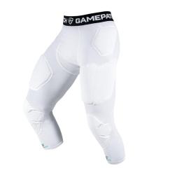GAMEPATCH PADDED 3/4 TIGHTS WITH FULL PROTECTION WHITE POUZE M - Bílá (VÝPRODEJ)