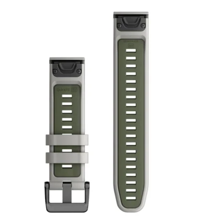 Garmin Řemínek pro fenix5/6/7/8 QuickFit 22 silikonový, Fog Gray / Moss