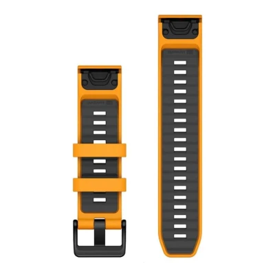 Garmin Řemínek pro fenix5/6/7/8 QuickFit 22 silikonový, Spark Orange / Graphite