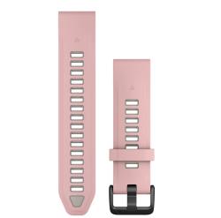 Garmin Řemínek QuickFit 20 pro fenix 5S/6S/7S/8S, Dust Rose/Fog Gray Silicone