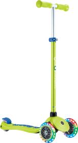 Globber Plus - Primo Plus Lights V2 - Svítící - Lime Green/Navy Blue koloběžka
