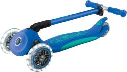 Globber - Primo Foldable Plus Lights V2 Blue/Emerald Green skládací koloběžka