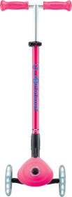 Globber - Primo Foldable Plus Lights V2 - Fuchsia/Sky Blue skládací koloběžka