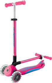 Globber - Primo Foldable Plus Lights V2 - Fuchsia/Sky Blue skládací koloběžka