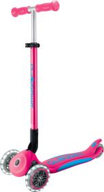 Globber - Primo Foldable Plus Lights V2 - Fuchsia/Sky Blue skládací koloběžka