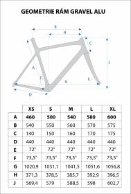 M-wave Rám Gravel ALU Surový 60CM