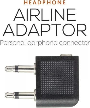 Go Travel Airline Headphone černý adaptér na sluchátka