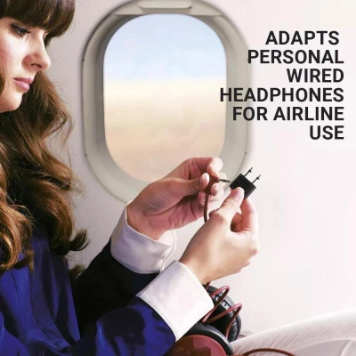 Go Travel Airline Headphone černý adaptér na sluchátka