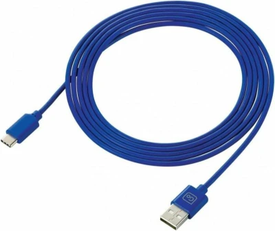 Go Travel Extra Long modrý 2m nabíjecí USB-C kabel