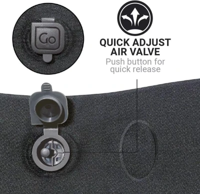 Go Travel nafukovací podhlavník Compact Siesta liquorice black