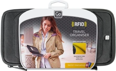 Go Travel organizér RFID Travel Organiser liquorice black