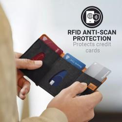 Go Travel peněženka RFID Tri-fold Wallet liquorice black