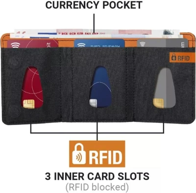 Go Travel peněženka RFID Tri-fold Wallet liquorice black