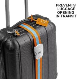Go Travel popruh na zavazadla Combi Luggage Strap blue/orange