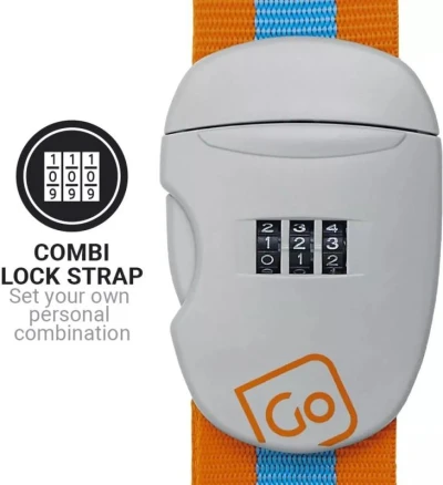 Go Travel popruh na zavazadla Combi Luggage Strap blue/orange