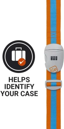 Go Travel popruh na zavazadla Combi Luggage Strap blue/orange