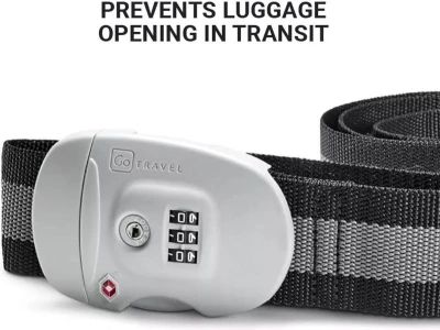 Go Travel popruh na zavazadla Combi Luggage Strap TSA black