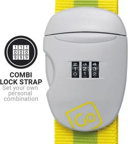 Go Travel popruh na zavazadla Combi Luggage Strap yellow/green