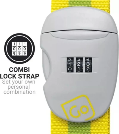 Go Travel popruh na zavazadla Combi Luggage Strap yellow/green