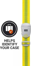 Go Travel popruh na zavazadla Combi Luggage Strap yellow/green