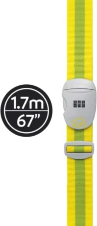 Go Travel popruh na zavazadla Combi Luggage Strap yellow/green