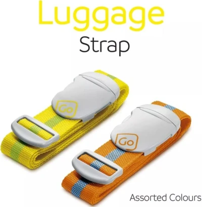 Go Travel popruh na zavazadla Luggage Strap 4cm orange/blue
