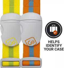 Go Travel popruh na zavazadla Luggage Strap 4cm orange/blue