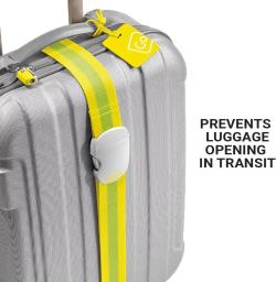 Go Travel popruh na zavazadla Luggage Strap yellow/green