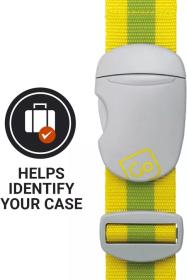 Go Travel popruh na zavazadla Luggage Strap yellow/green