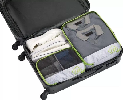 Go Travel sada obalů Deeper Packing Cubes grass green
