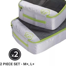 Go Travel sada obalů Deeper Packing Cubes grass green