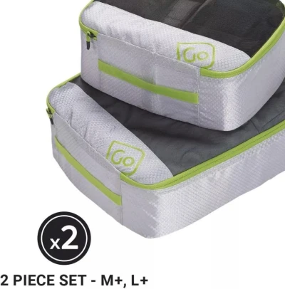 Go Travel sada obalů Deeper Packing Cubes grass green
