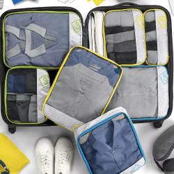 Go Travel sada obalů Triple Packing Cubes sunflower