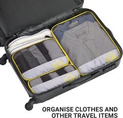 Go Travel sada obalů Triple Packing Cubes sunflower