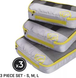 Go Travel sada obalů Triple Packing Cubes sunflower