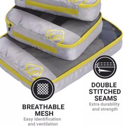 Go Travel sada obalů Triple Packing Cubes sunflower