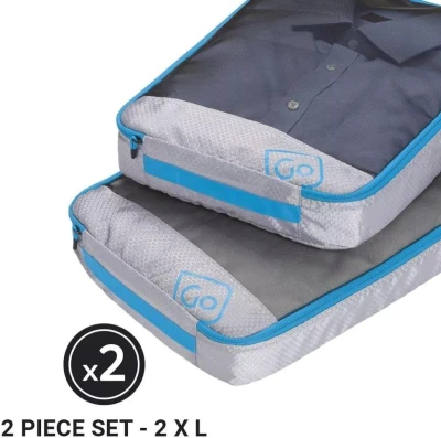 Go Travel Twin Packing Cubes Blueberry sada cestovních organizérů