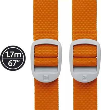 Go Travel Twin Straps oranžová sada popruhů na zavazadla