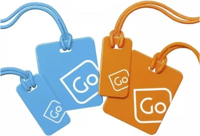 Go Travel sada visaček Family Pack Tags blue/orange Go Travel sada visaček Family Pack Tags blue/orange