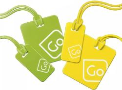 Go Travel sada visačiek Family Pack Tags žlto/zelená