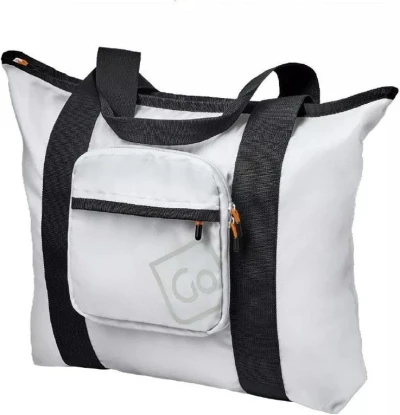 Go Travel Lightweight Foldaway Tote Bag stříbrná skládací taška