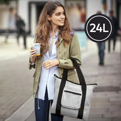 Go Travel Lightweight Foldaway Tote Bag stříbrná skládací taška
