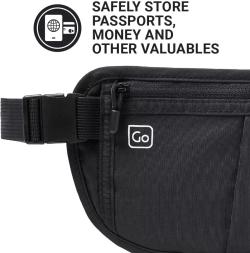 Go Travel skrytá ledvinka Money Minder liquorice black