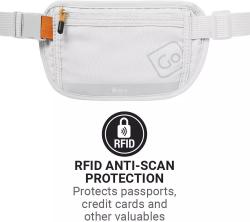 Go Travel skrytá ledvinka RFID Waist Wallet silver