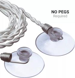 Go Travel šňůra na prádlo Travel Clothes Line absolute white