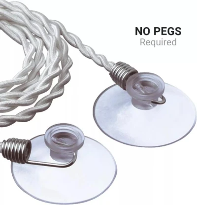 Go Travel šňůra na prádlo Travel Clothes Line absolute white
