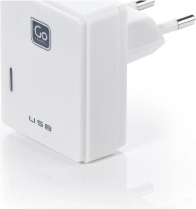 Go Travel USB nabíječka s micro USB a konektorem pro UK