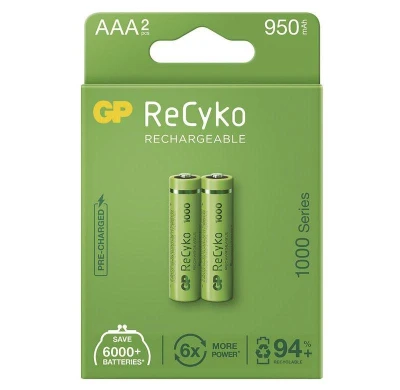 GP Batteries Nabíjecí baterie GP NiMH ReCyko+ AAA 2 ks GP Batteries Nabíjecí baterie GP NiMH ReCyko+ AAA 2 ks