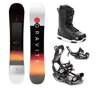Gravity Bandit 24/25 snowboard + Raven Fastec FT360 black vázání + Raven Flush MOZ boty Gravity Bandit 24/25 snowboard + Raven Fastec FT360 black vázání + Raven Flush MOZ boty